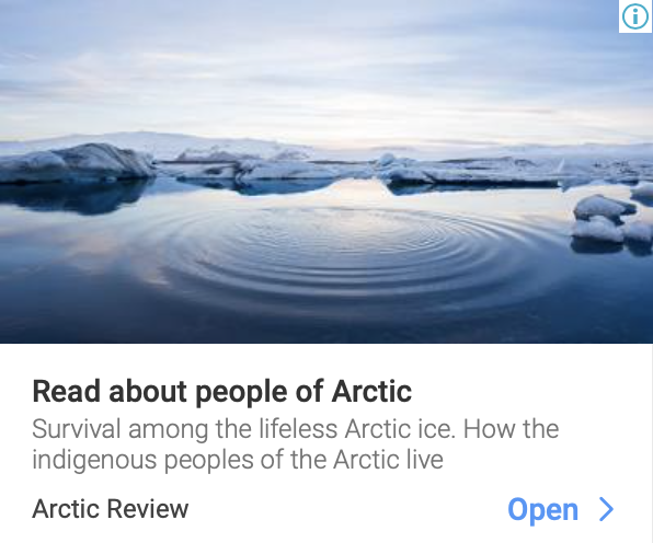 Arctic Review - реклама информационного портала об Арктике